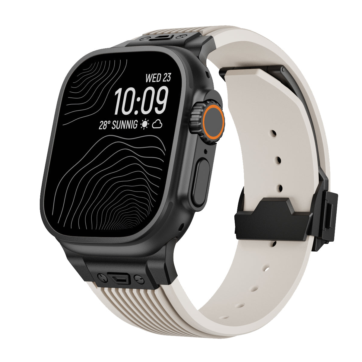 AeroLine silikonarmband för Apple Watch – ergonomiskt bågformat handledsband