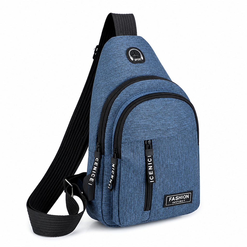 Vandafvisende slingbag med flere rum (USB-port) | livraina
