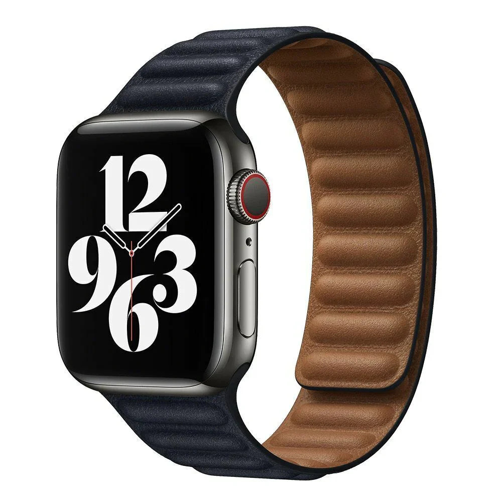 Mágneses bőr Apple Watch Link szíj — az 1-11. sorozattal kompatibilis