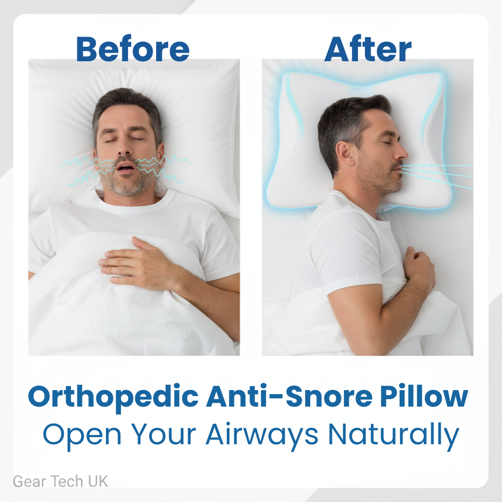 Ergonomic Memory Foam Pillow for Snoring and Sleep Apnea Relief