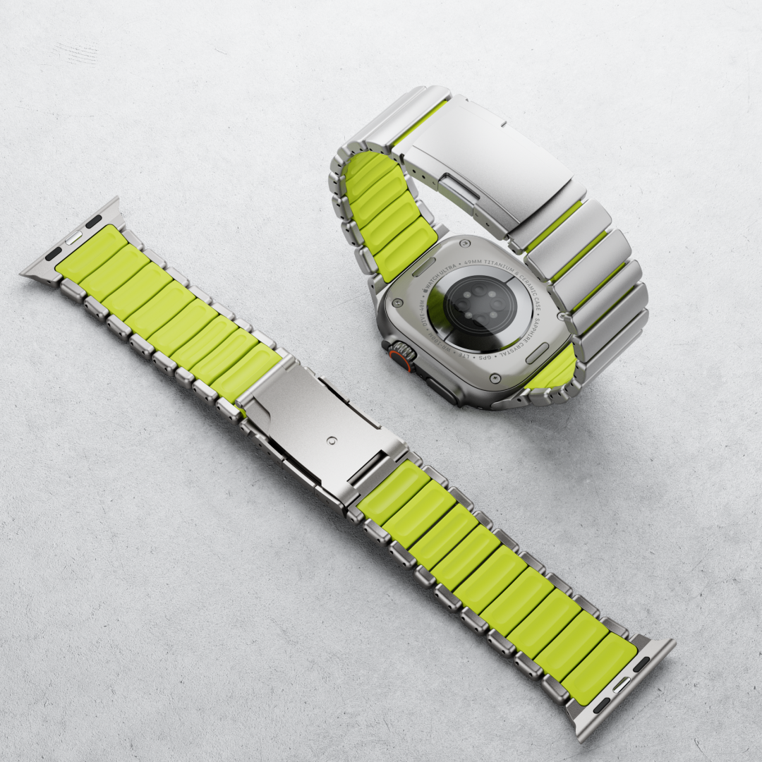 Curea GEMINI Titanium Band pentru Apple Watch Ultra — rezistentă la apă