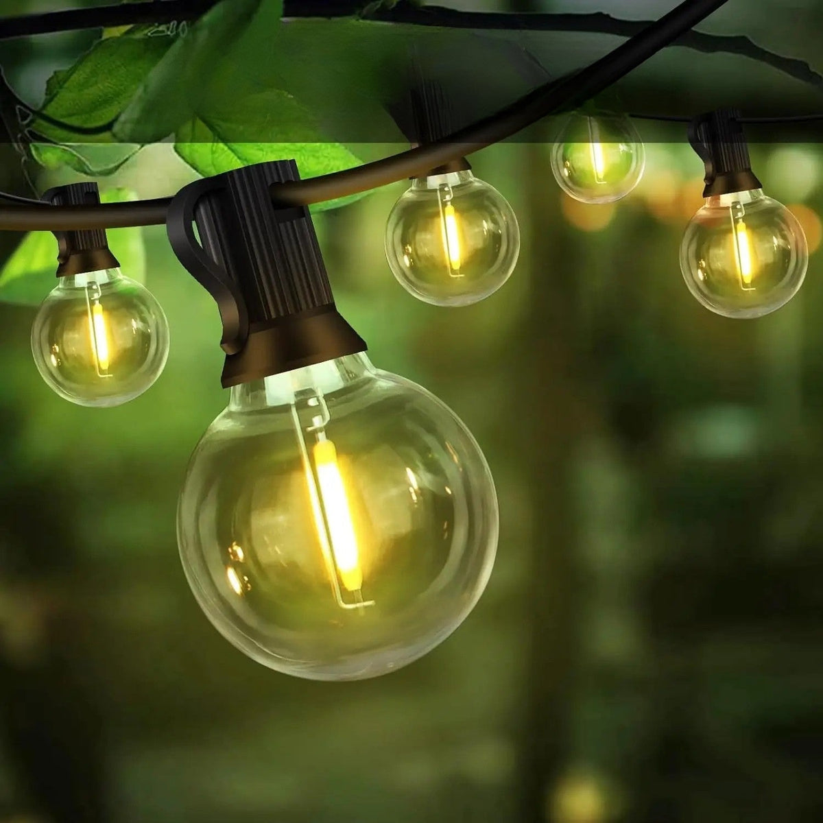 NovaGlow G40 nerozbitné LED žárovky na řetězu, teplá bílá
