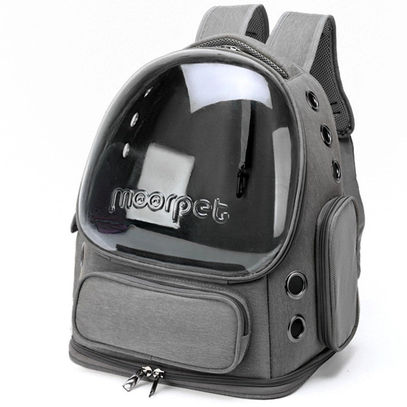 Mochila transportadora transparente para animais AeroPaw - Visibilidade de 360°, ventilada