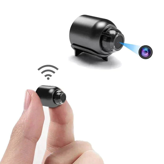 Confezione da 2 mini telecamere WiFi - 1080P, visione notturna a 140°, rilevamento del movimento