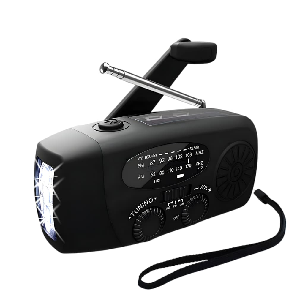 AeroCore Kompaktowy generator prądu — Radio, panel solarny i światło LED