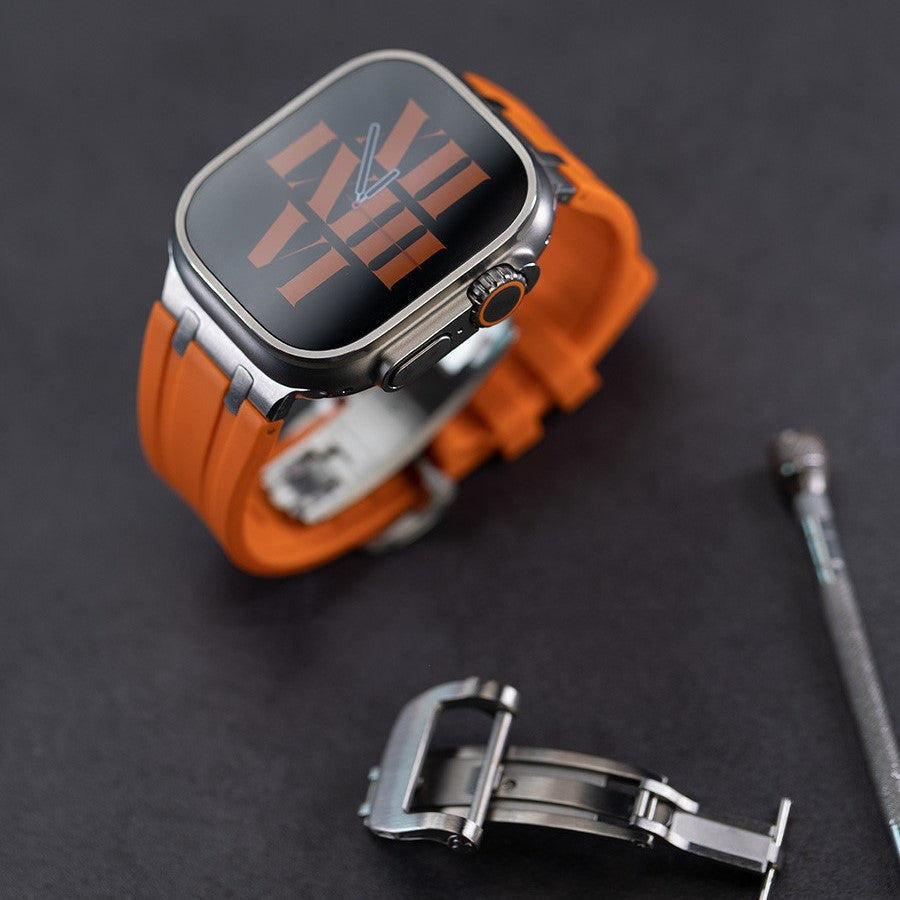 NovaLink tykk silikonrem til Apple Watch — titanadapter