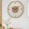 Volnox 30 Cm Μοντέρνο αθόρυβο ρολόι τοίχου — Ακρυλικό και ξύλο