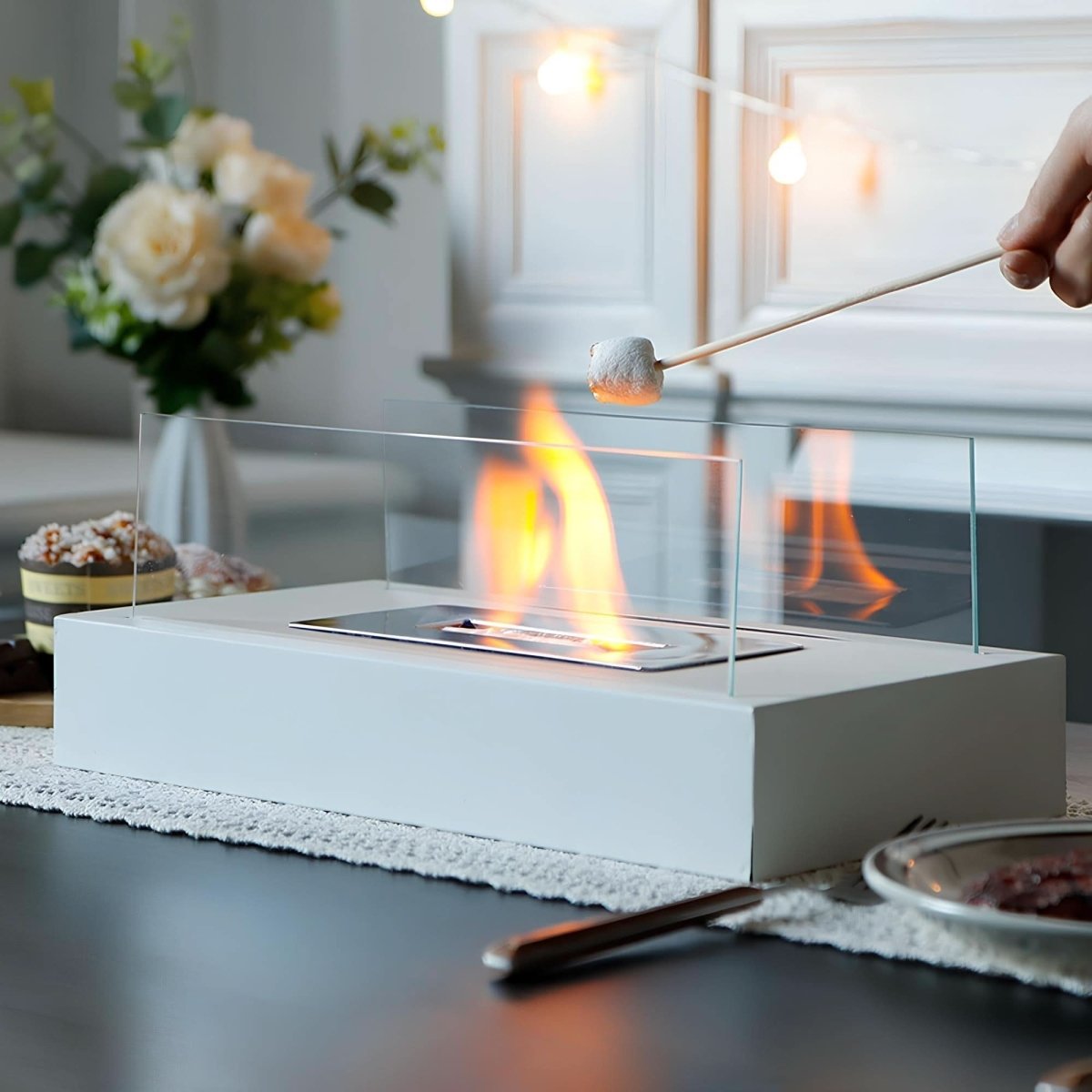 EmberNova Bioethanol Table Fireplace — Smoke-Free Real Flame