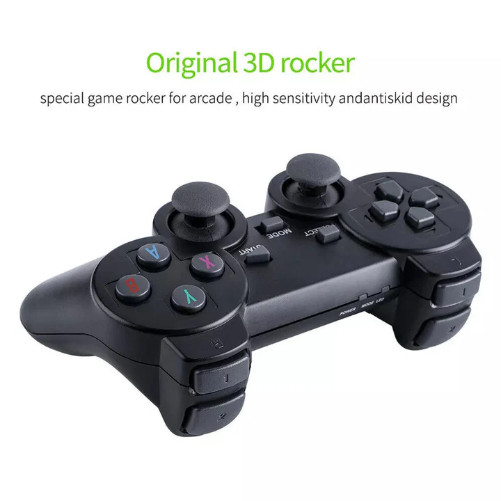 4K-TV-Stick — 64 GB Speicher, über 20.000 Retro-Spiele, zwei kabellose Controller