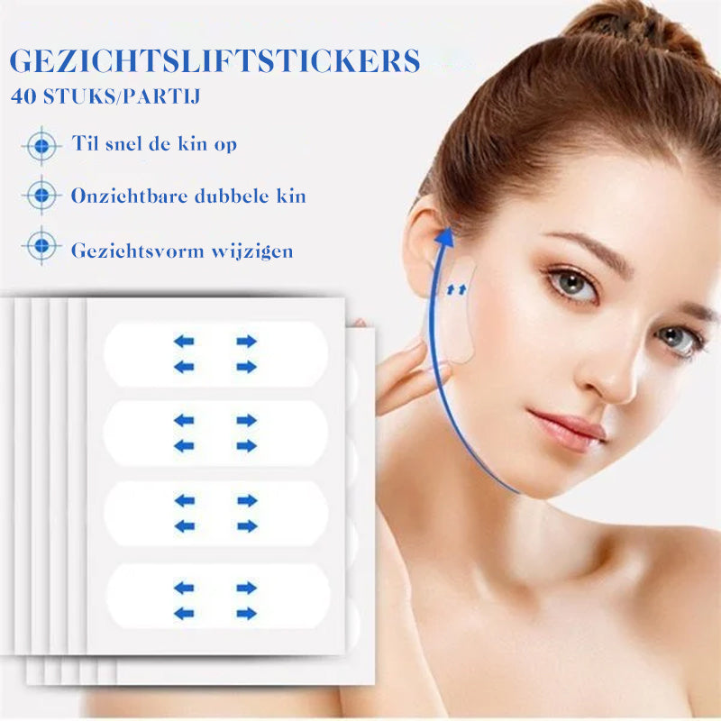 Nastro adesivo invisibile per sollevare il viso — Contorno facciale a V discreto