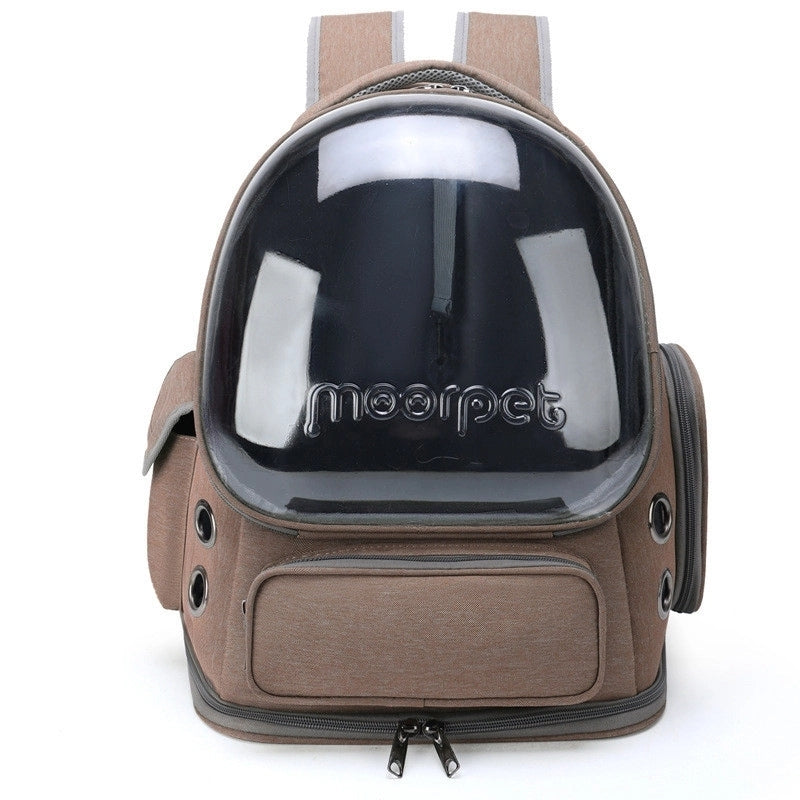 Mochila transportadora transparente para animais AeroPaw - Visibilidade de 360°, ventilada