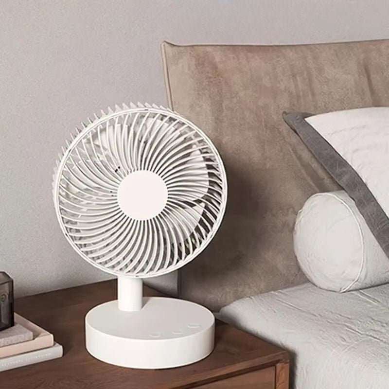 AeroNest fehér asztali ventilátor — 4 sebességfokozatú, csendes légáramlás, levehető burkolat