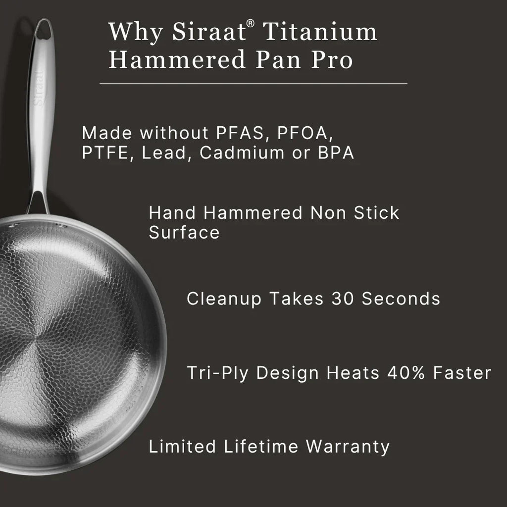 Titanová tepaná pánev Pro Standard — vhodná pro indukci a do trouby