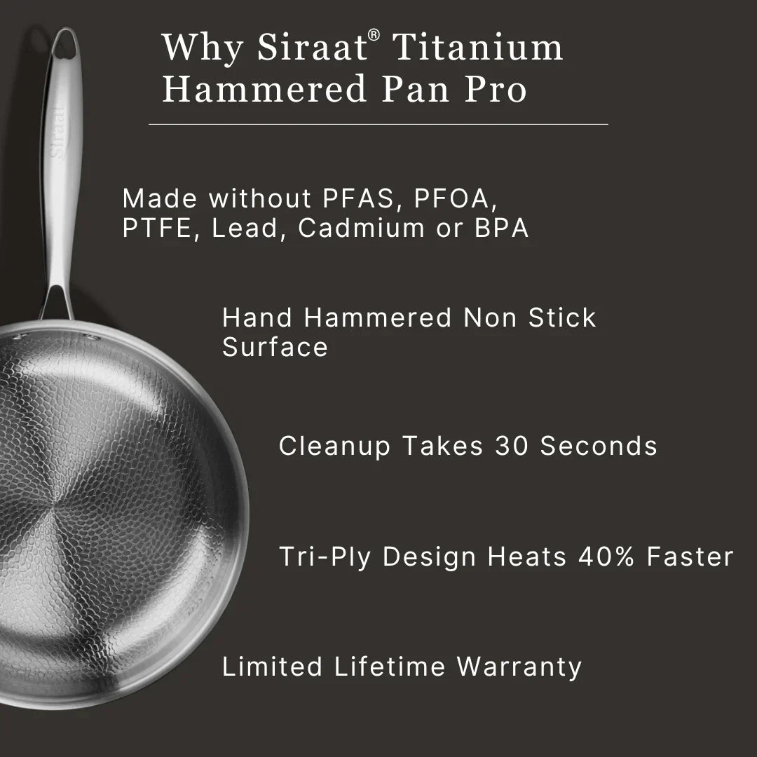 Titanová tepaná pánev Pro Standard — vhodná pro indukci a do trouby