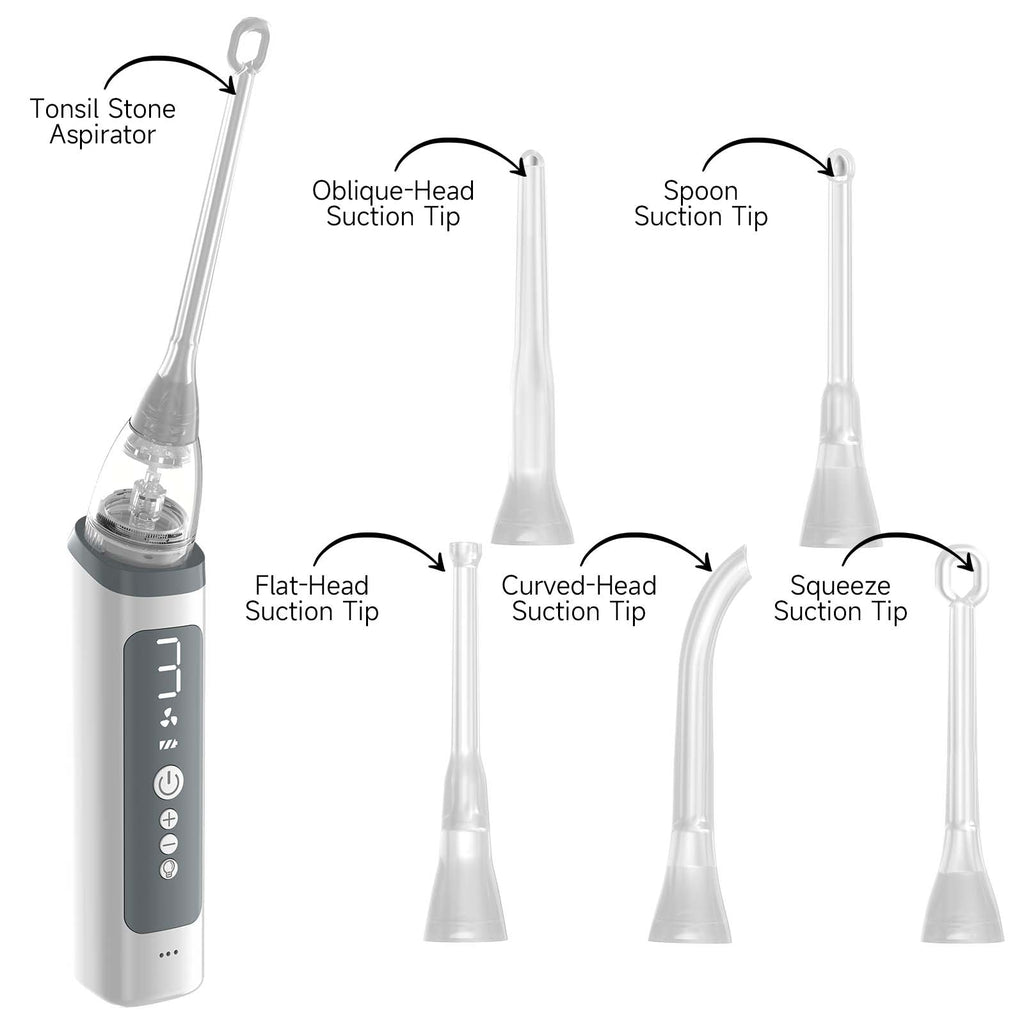 Kit de remoção de pedras das amígdalas — seringa de irrigação, lupa de 5x