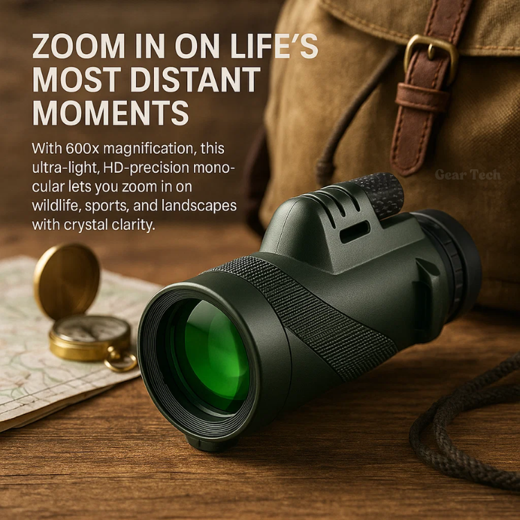 Monokulár TrailPeak 600x Ultra Zoom — HD čočka, kompaktní optika