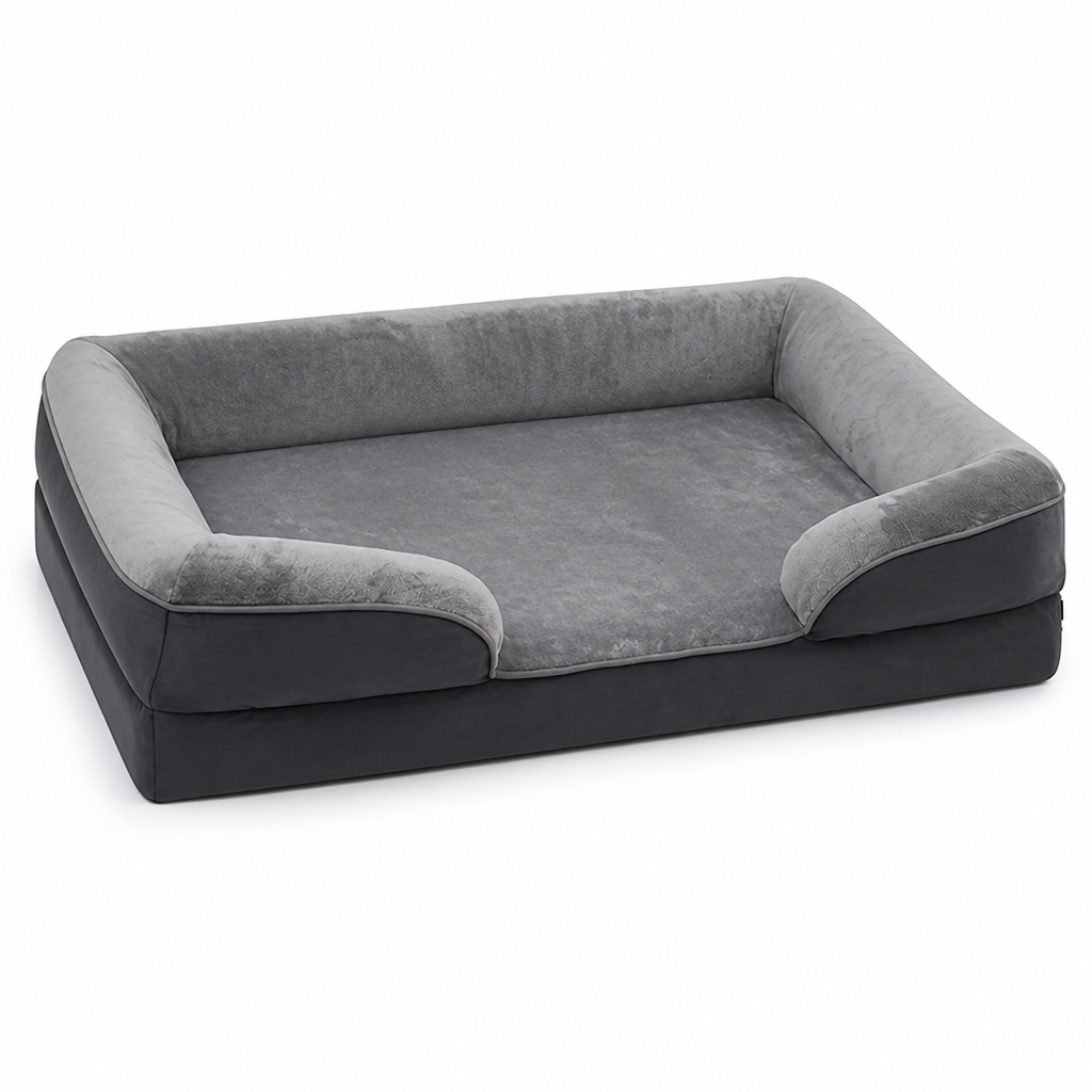 Cama ortopédica de espuma para perros con funda lavable (base antideslizante) | livraina