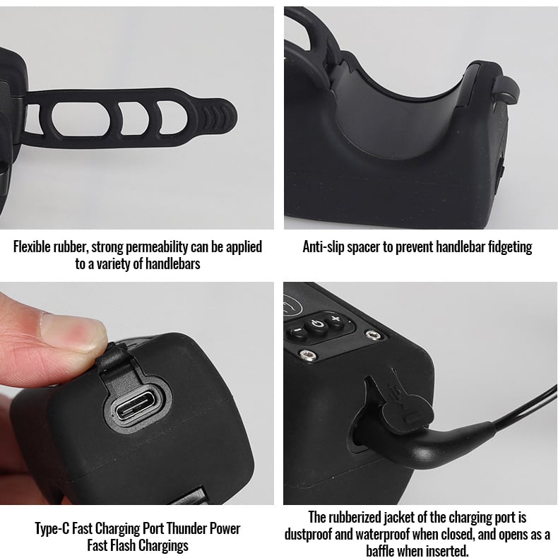 PulseBike USB Rechargeable Bike Light — Integrated Horn