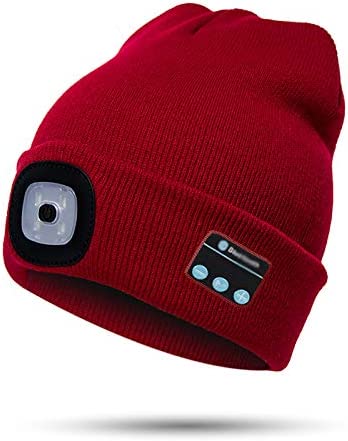 Čepice s Bluetooth 5.0, světlem a bezdrátovými sluchátky