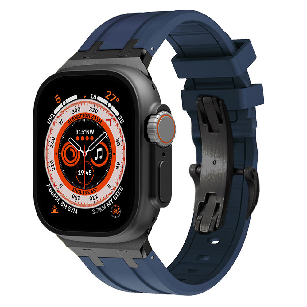NovaLink tykk silikonrem til Apple Watch — titanadapter