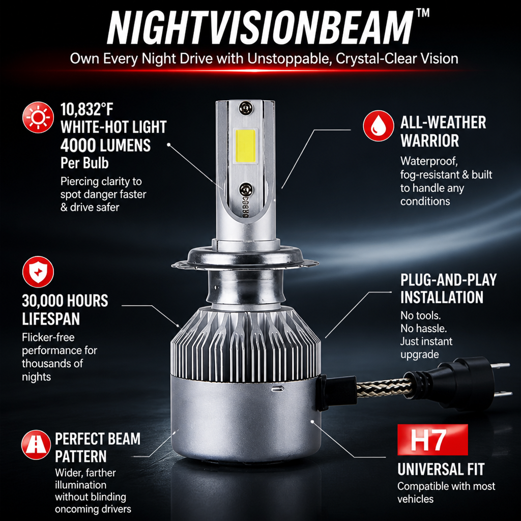 NightVisionBeam | Få fuldt udbytte af hver natlig køretur med uovertruffent, krystalklart udsyn | livraina
