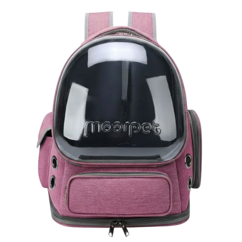 Mochila transportadora transparente para animais AeroPaw - Visibilidade de 360°, ventilada
