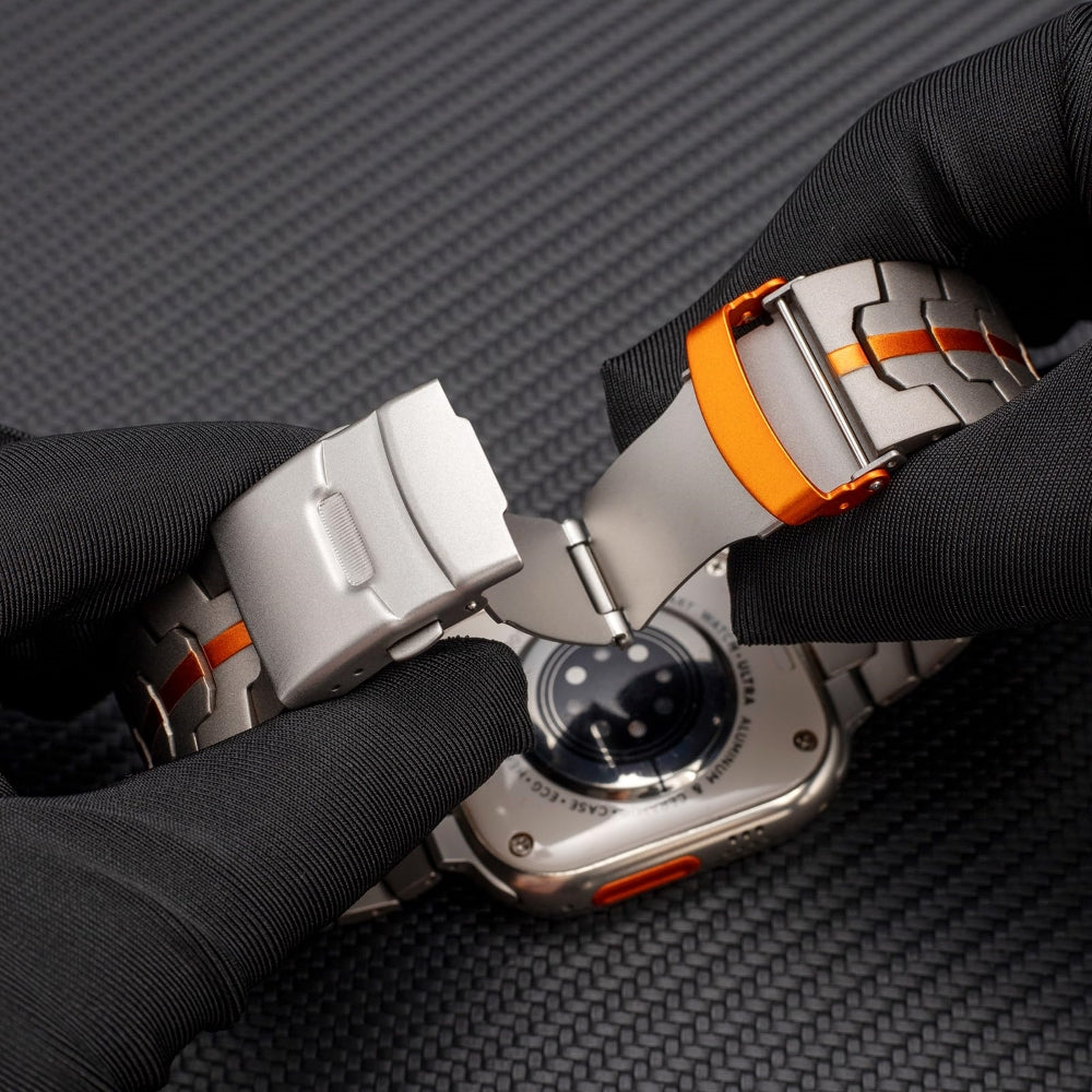 Cinturino in titanio per Apple Watch — Stile leggero e resistente