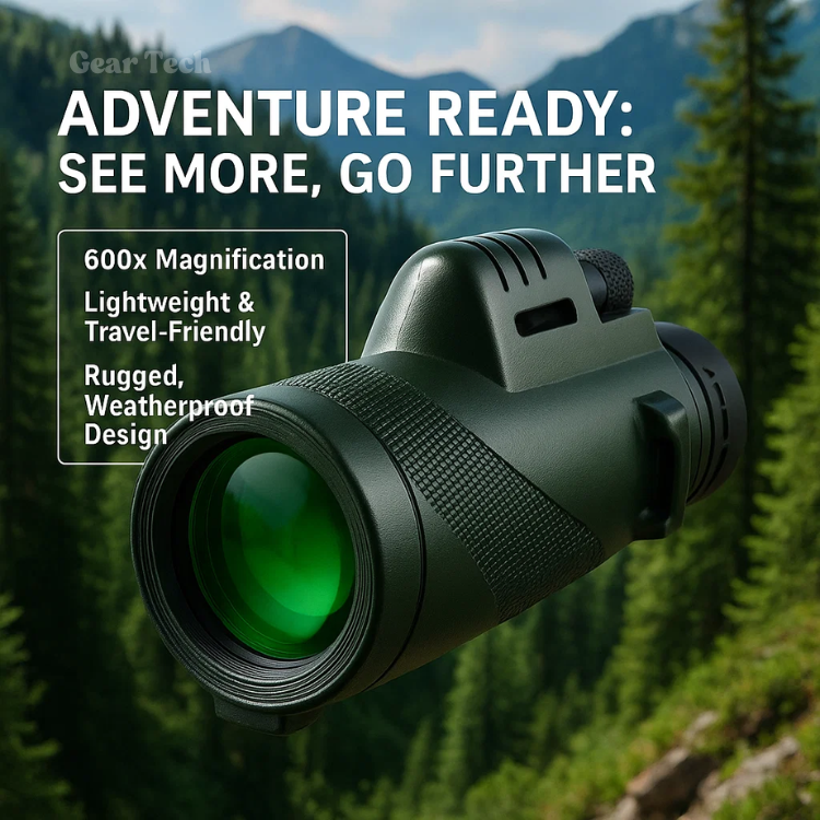 Monokulár TrailPeak 600x Ultra Zoom — HD čočka, kompaktní optika
