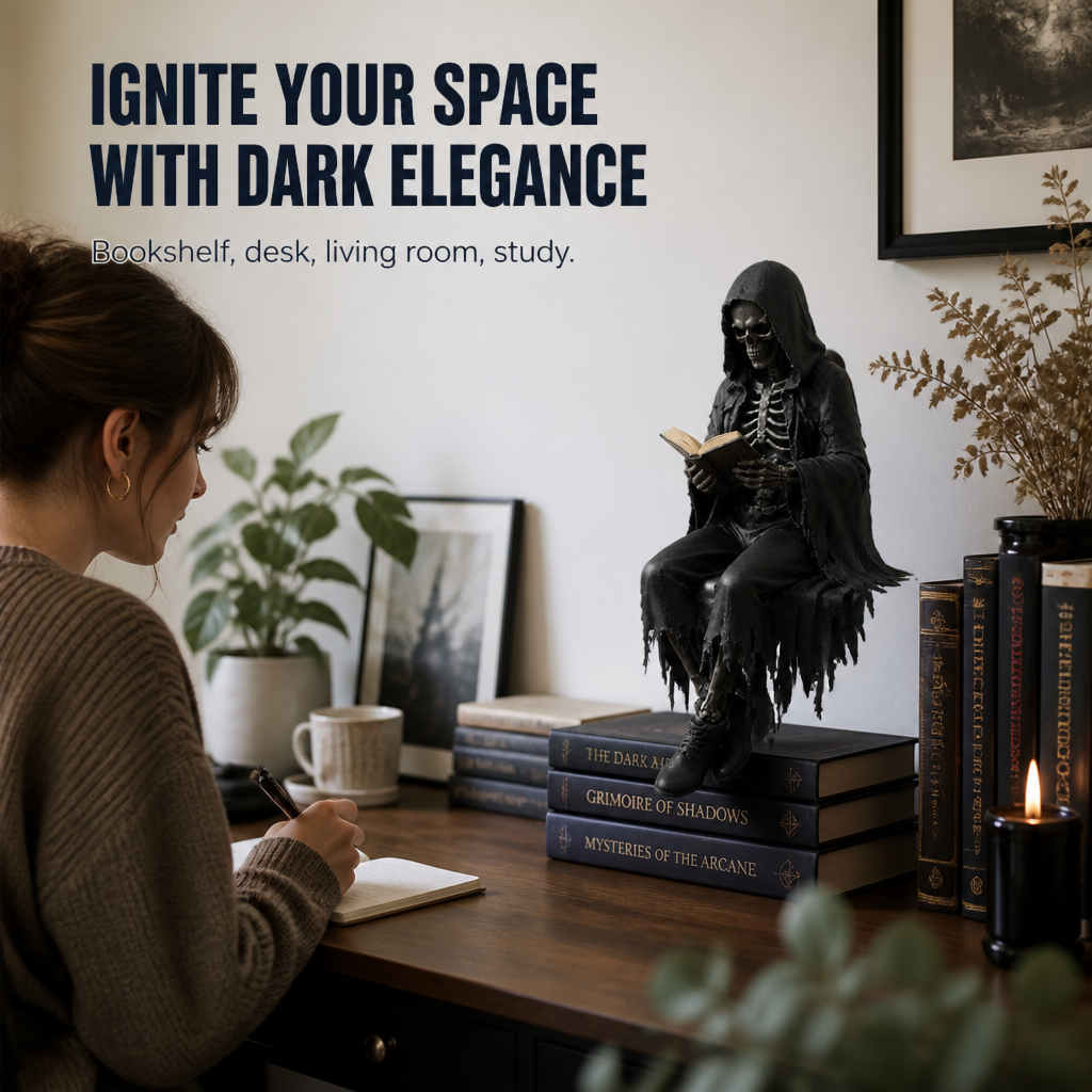 ObscuraSentinel | Ignite Your Space with Dark Elegance and Timeless Mystery | livraina
