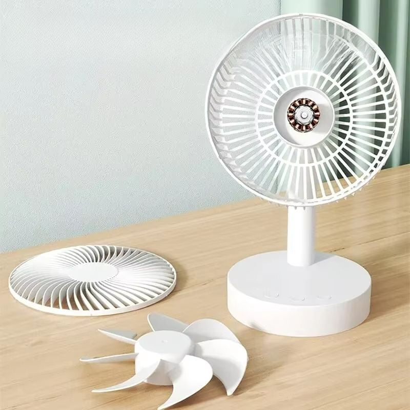 AeroNest fehér asztali ventilátor — 4 sebességfokozatú, csendes légáramlás, levehető burkolat