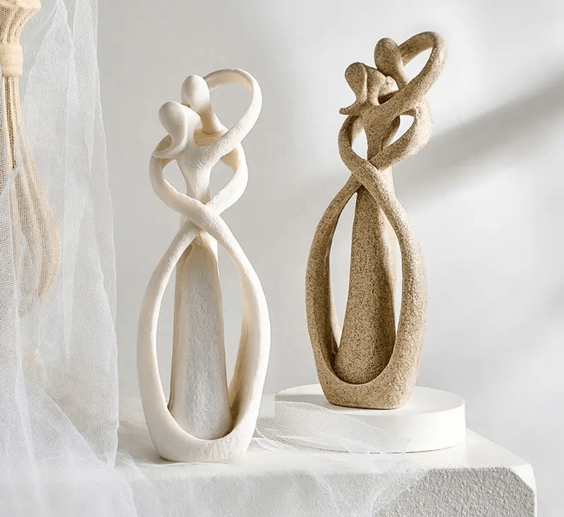 Harmony Embrace Abstract Love and Connection Sculpture