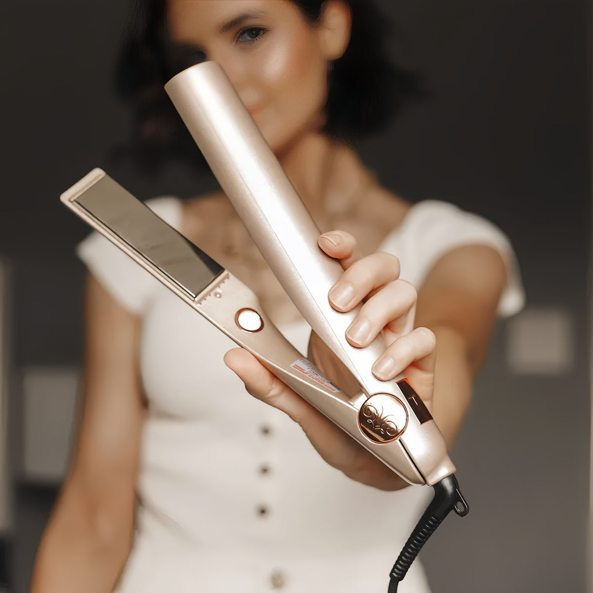 Outil de coiffage NovaBeam 2-en-1 — Lisseur et boucleur