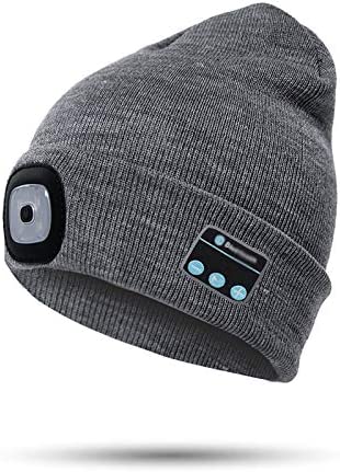 Čepice s Bluetooth 5.0, světlem a bezdrátovými sluchátky