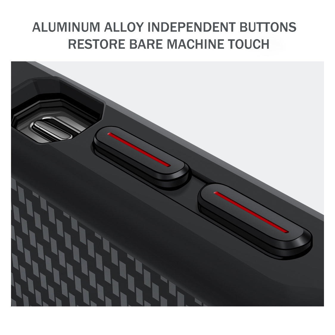 Aegis Shield magnetisk telefondeksel — karbonfib tekstur