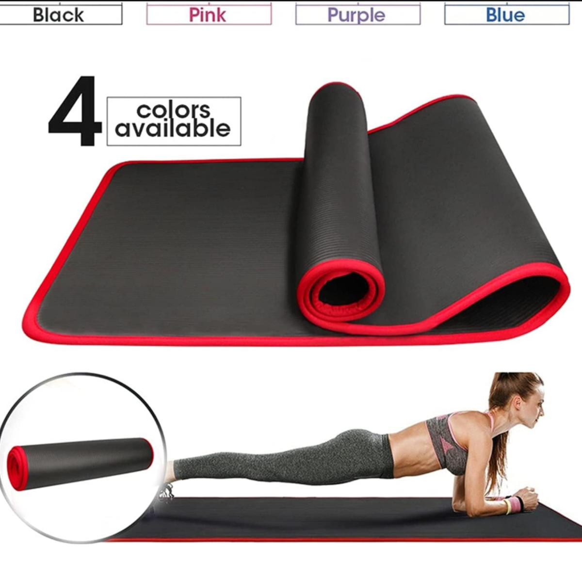 CalmFlex extra tjock halkfri yogamatta — dämpat grepp