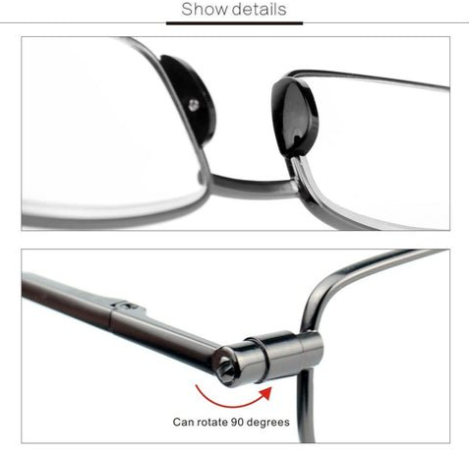 Folding Reading Glasses for Men & Women — 1.3 cm Folded