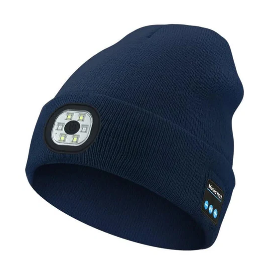 Gorro de lana Bluetooth 3 en 1 - Luz y altavoz integrados