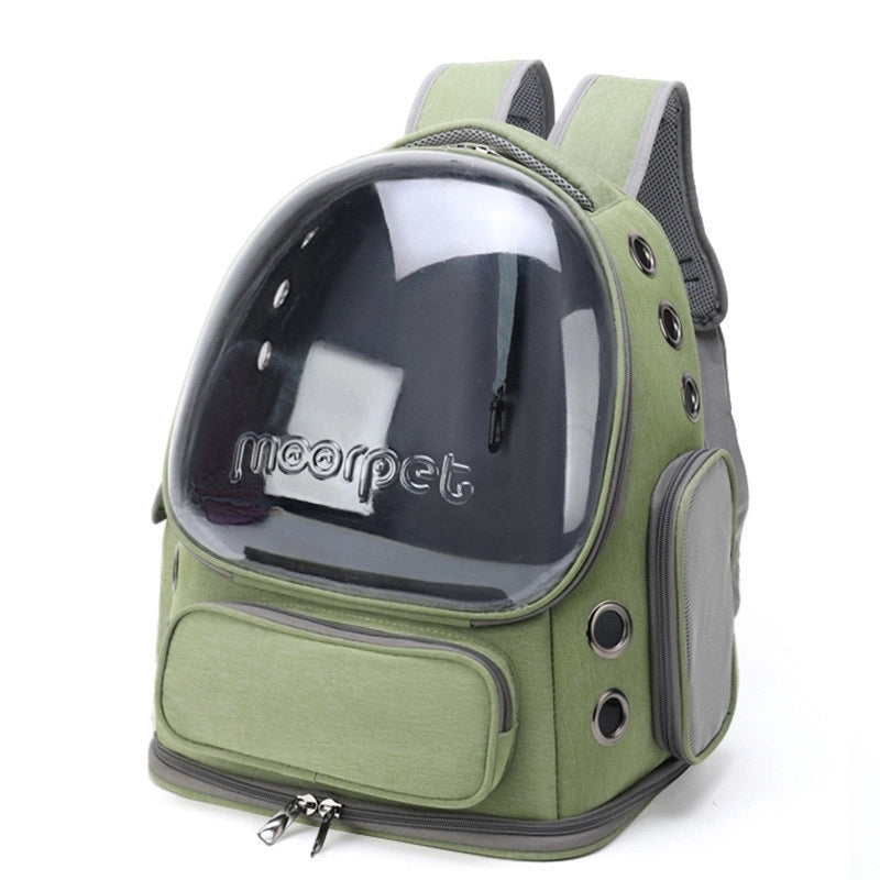 Mochila transportadora transparente para animais AeroPaw - Visibilidade de 360°, ventilada