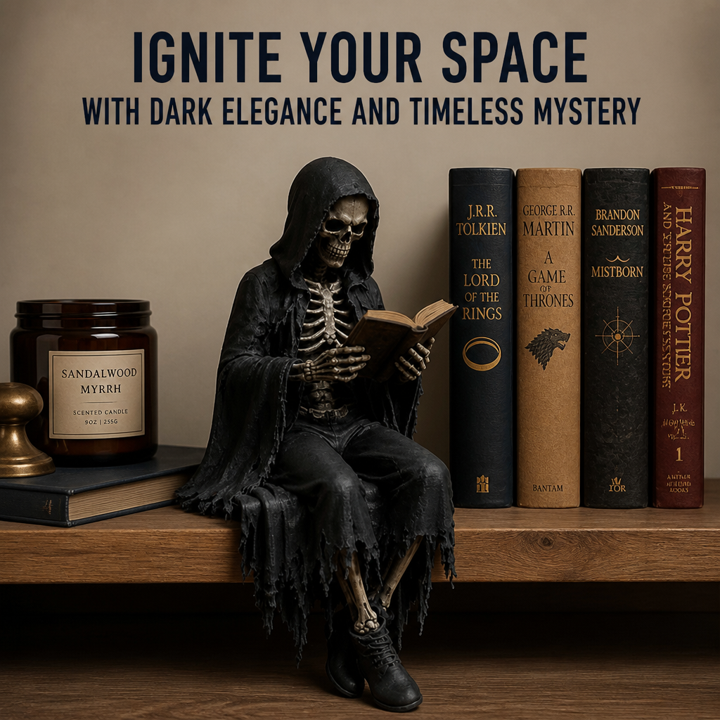 ObscuraSentinel | Ignite Your Space with Dark Elegance and Timeless Mystery | livraina