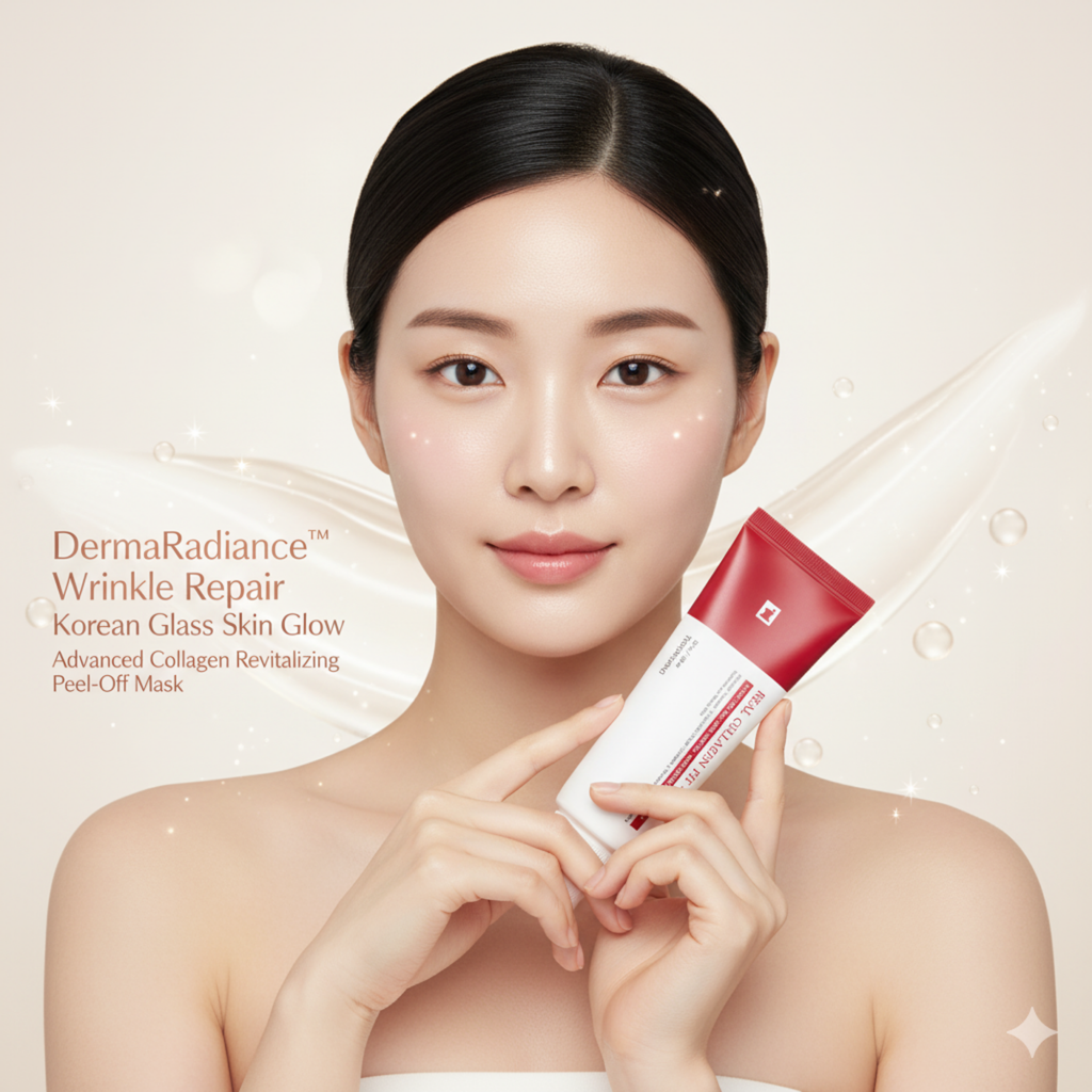 LuminaGlow Kollagen-Peelingmaske zur Faltenreparatur für Glass Skin