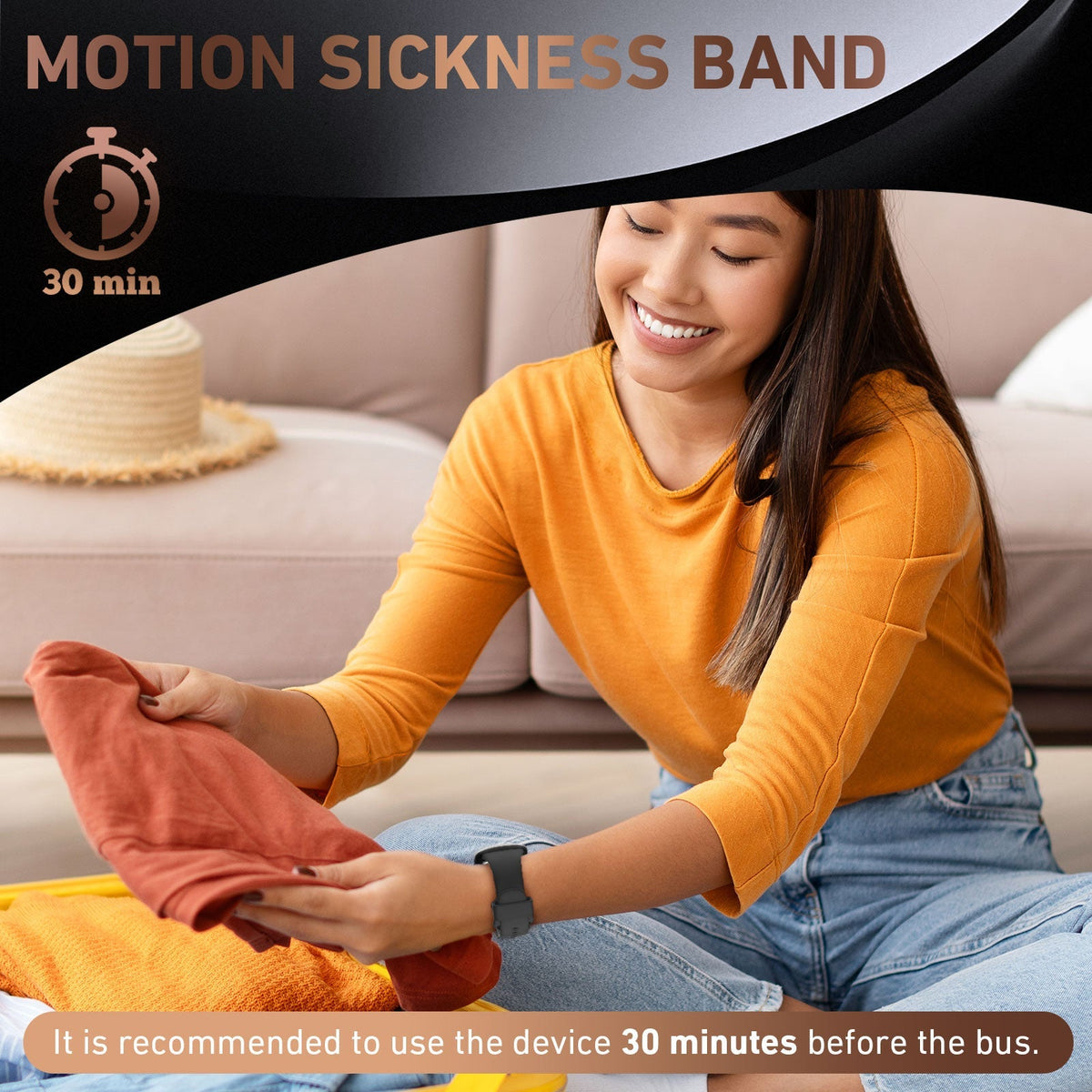 CalmiWave Nausea Relief Wristband — Drug-Free Electrical Stimulation