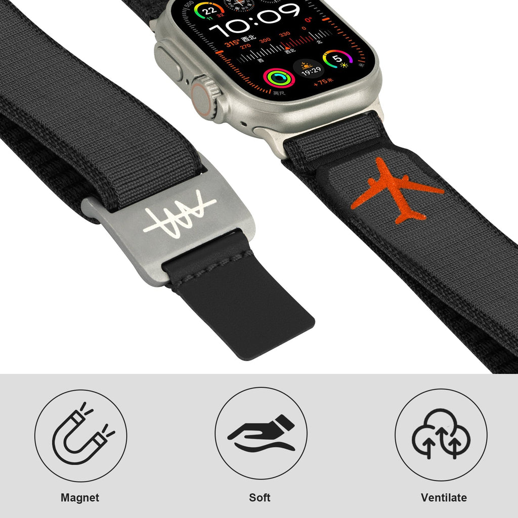 Wild Trail langlebiges Apple-Watch-Armband aus Nylon – Magnetverschluss