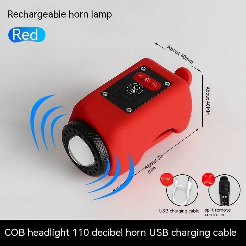 PulseBike USB Rechargeable Bike Light — Integrated Horn
