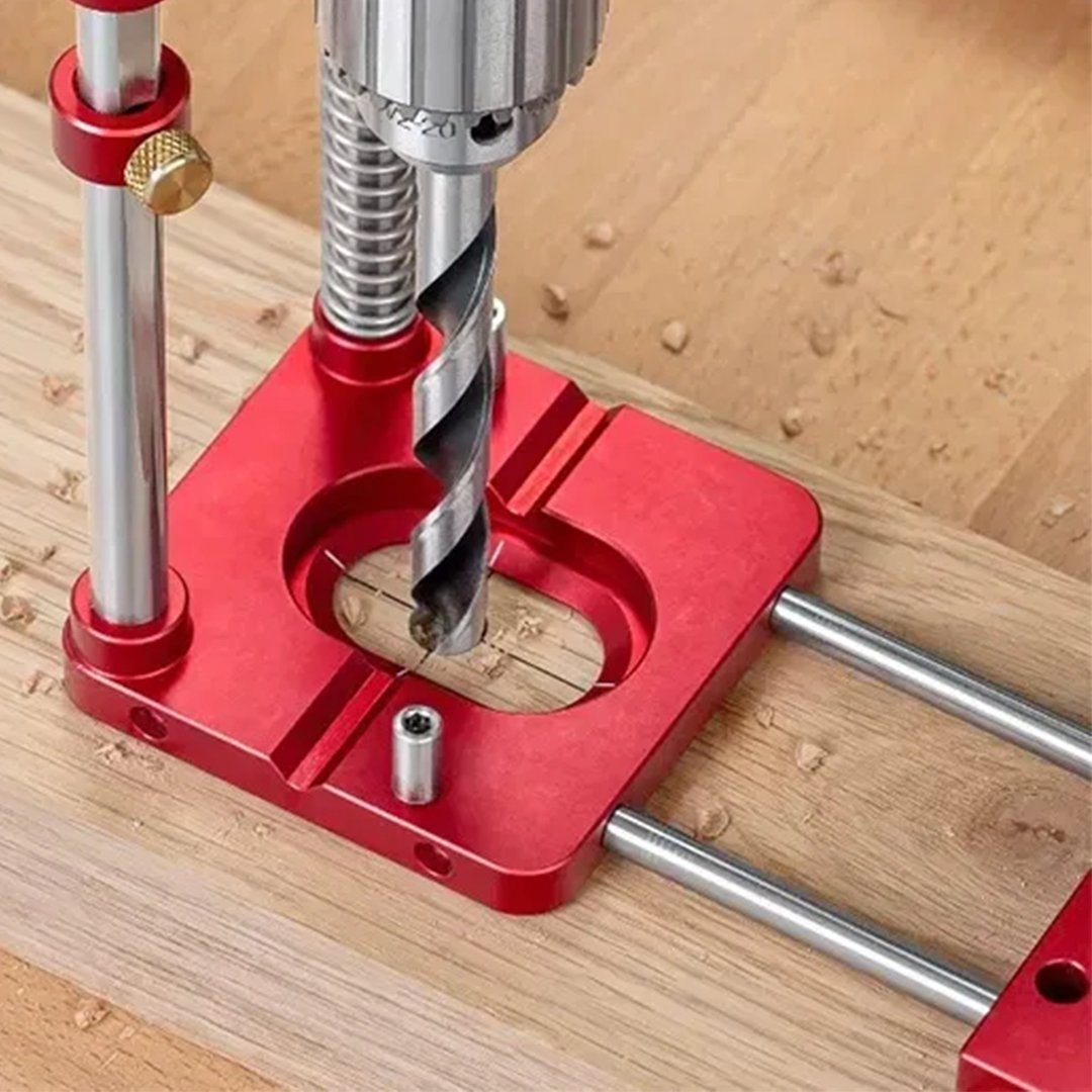 Localizador de taladros para carpintería con vástago hexagonal de 1/4 de pulgada