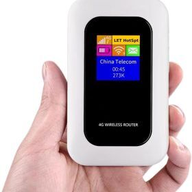 Mobiler 5G-WLAN-Router – 150 Mbit/s Download, 50 Mbit/s Upload, 4G LTE Cat4 und 5G-SIM-kompatibel, schnelle sichere Verbindung