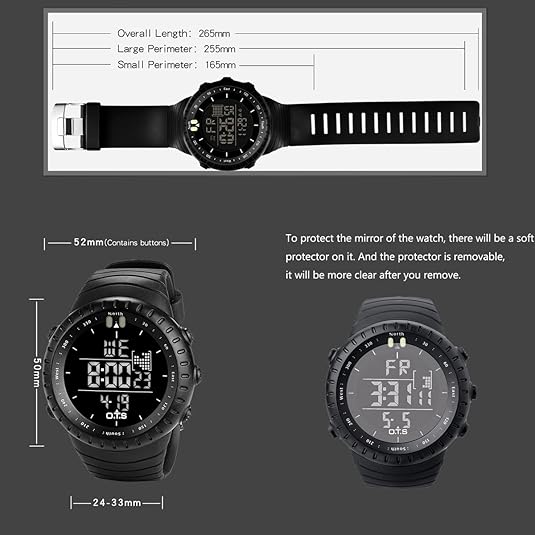 Orologio digitale da uomo Henry — impermeabile, retroilluminazione LED, struttura robusta