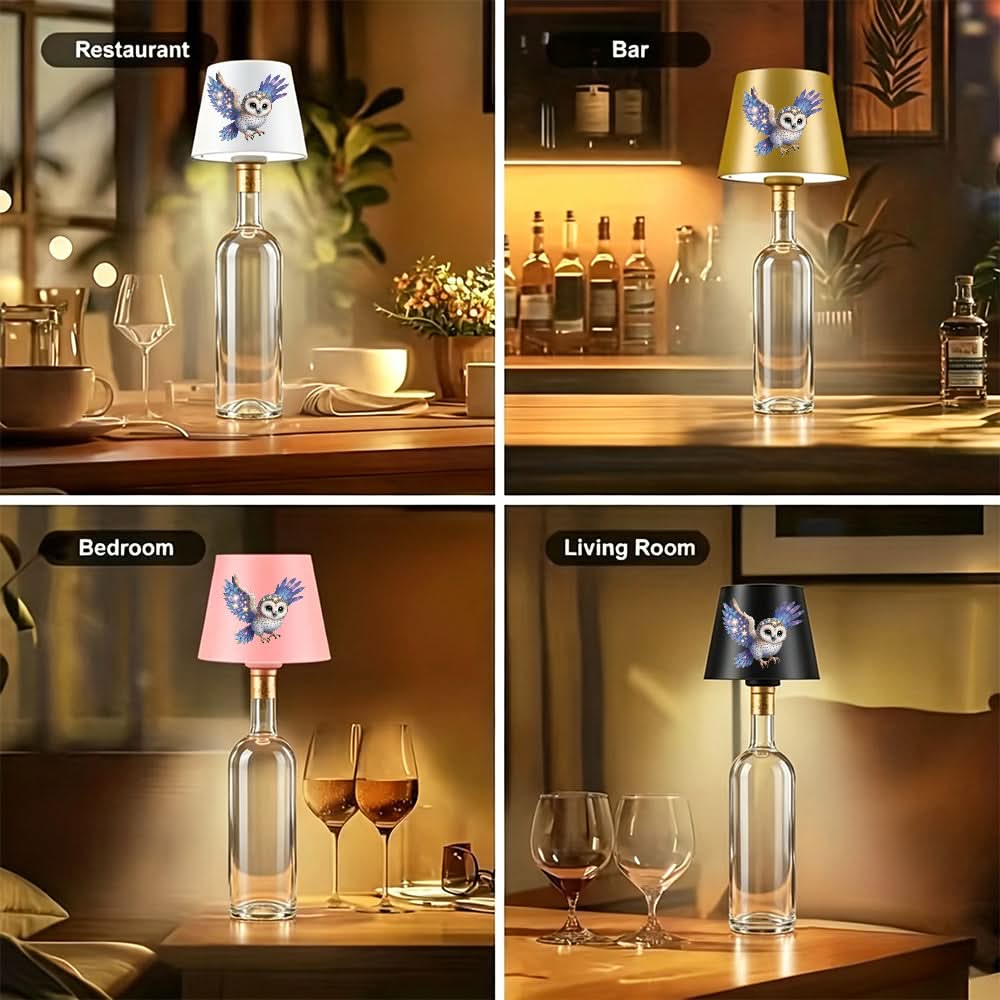 Lampă de masă LED multifuncțională cu design de bufniță – stil sticlă | livraina