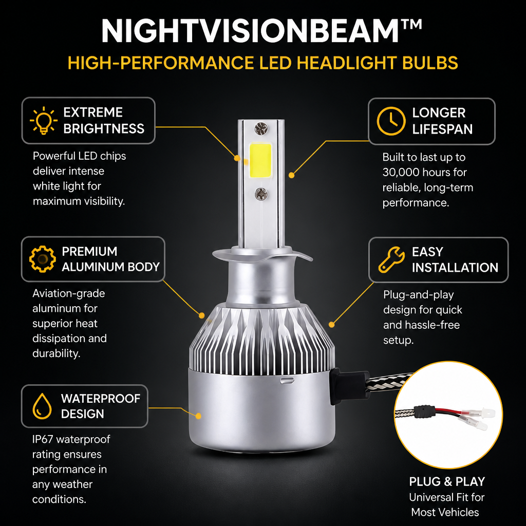 NightVisionBeam | Få fuldt udbytte af hver natlig køretur med uovertruffent, krystalklart udsyn | livraina