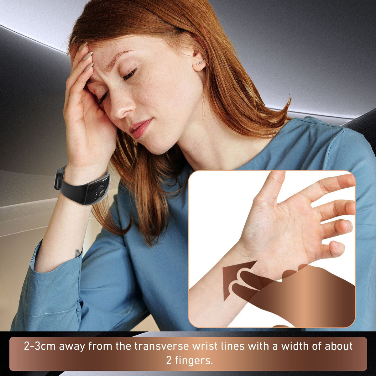 CalmiWave Nausea Relief Wristband — Drug-Free Electrical Stimulation