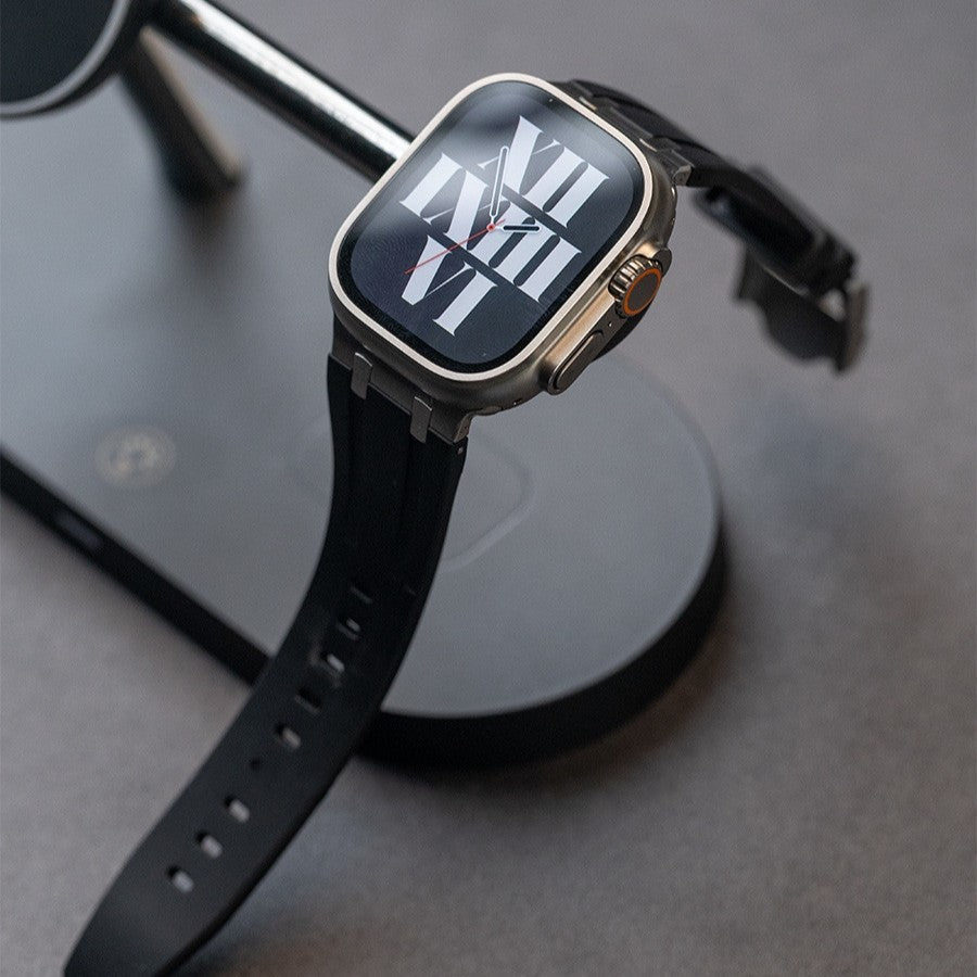 NovaLink tykk silikonrem til Apple Watch — titanadapter